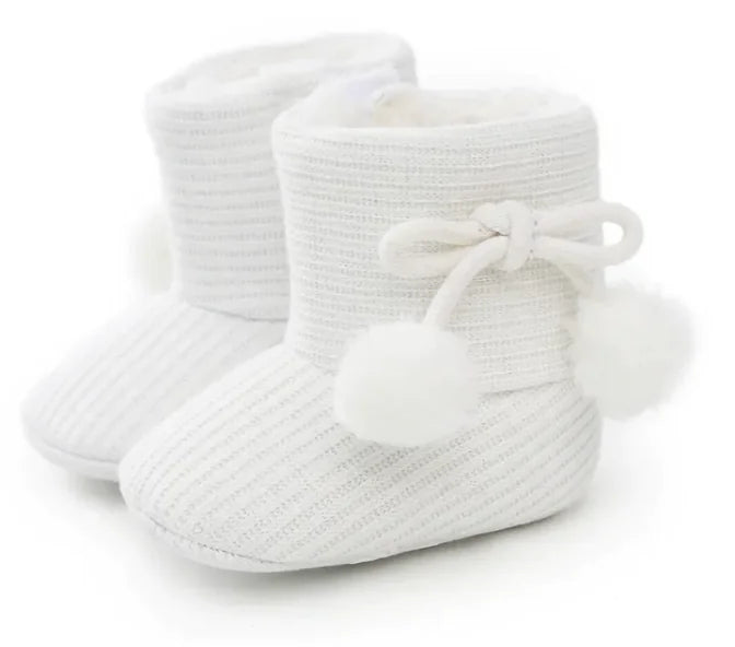 Cozy Sunflower Cotton Baby Boots