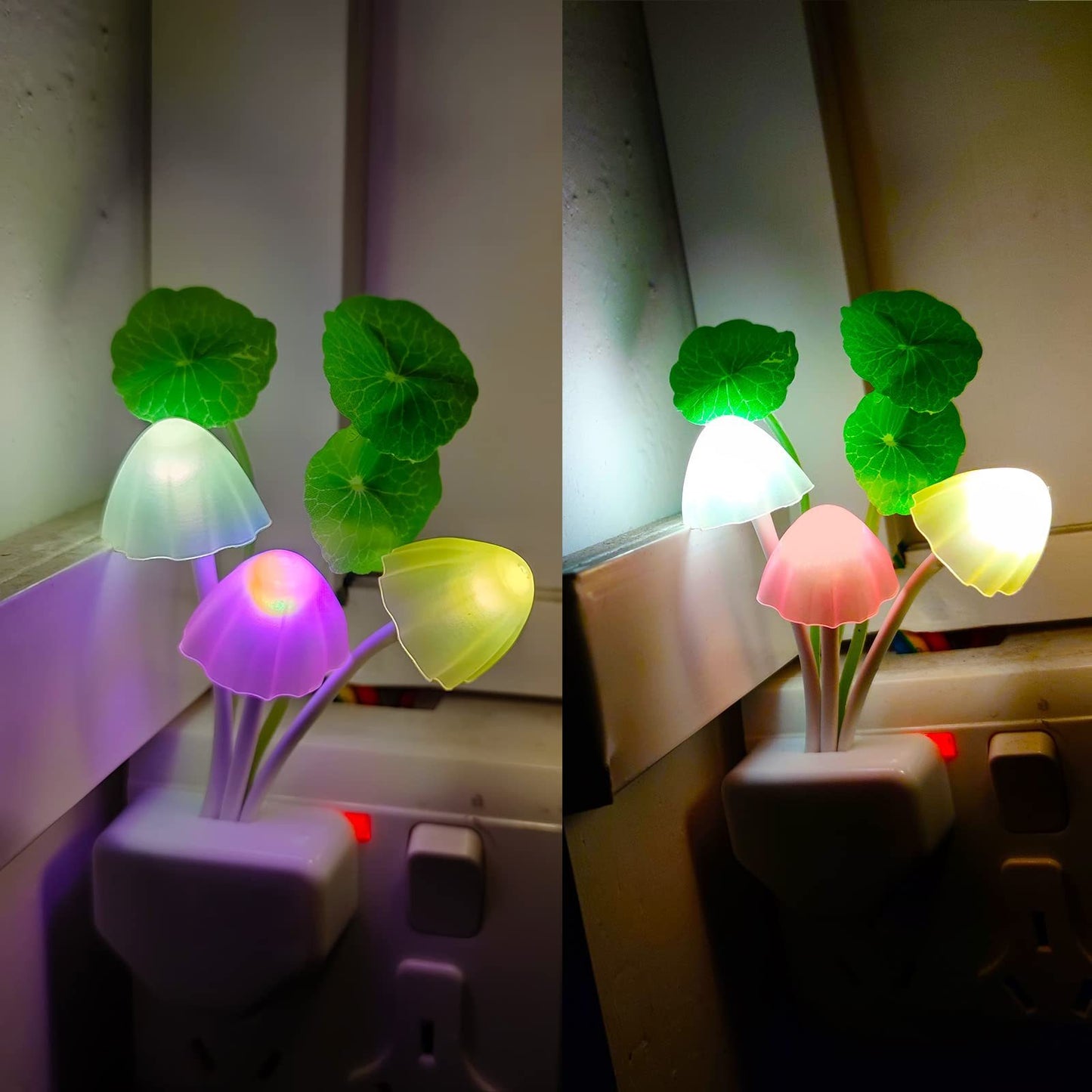 New LED Night Light Energy-saving Plug-in Induction Creative Mushroom Light For Home