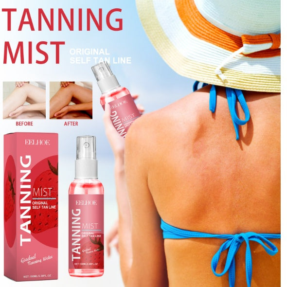 EELHOE Strawberry Tanning Mist Stay On Sun, Long-lasting, Tanning, Sun-kissed Skin, Gentle And Moisturizing Skincare