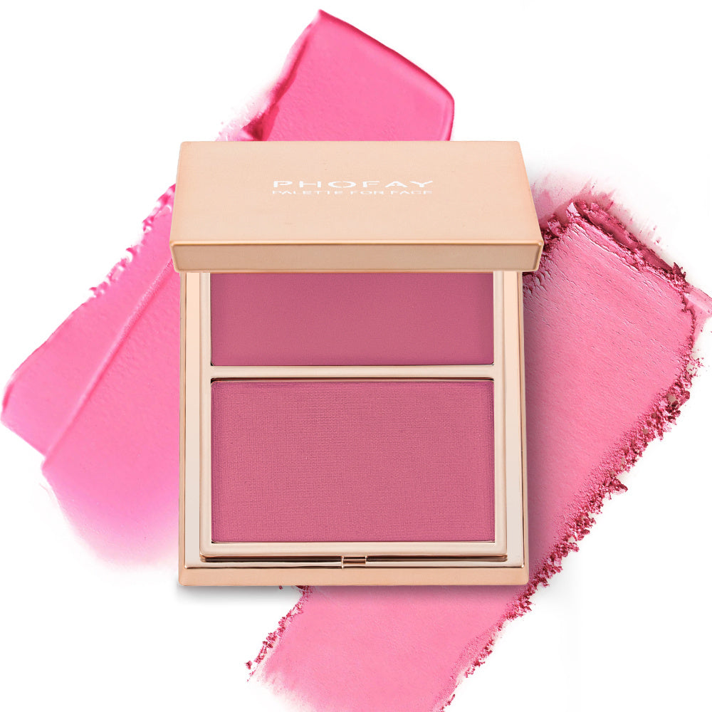 PHOFAY Double-Take Cream & Powder Blush Duo