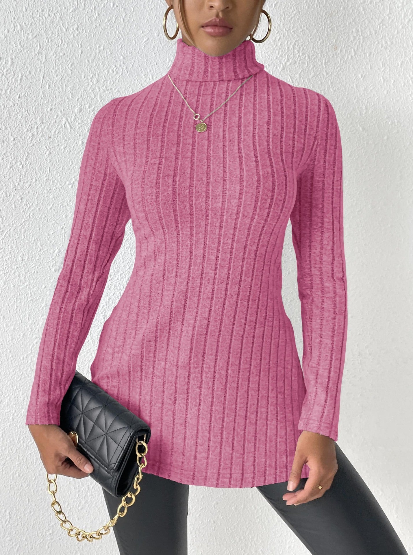 Women's Turtleneck Pullover Clothing Sweater