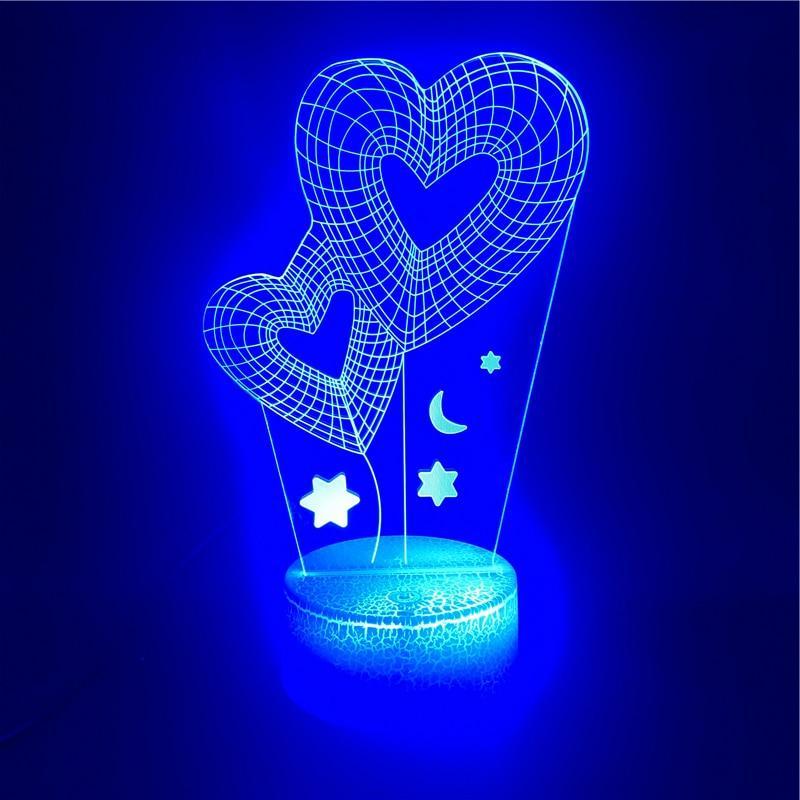 Colorful Gradient LED Bedroom Energy Saving Table Lamp