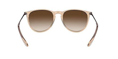 Ray-Ban RB4171 Erika Round Sunglasses, Transparent Light Brown/Brown Gradient Dark Brown, 54 mm