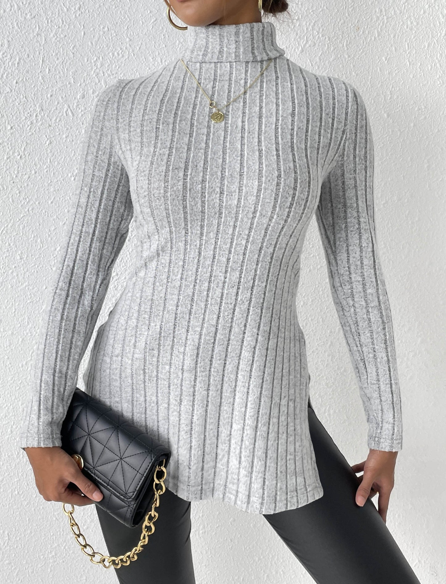 Women's Turtleneck Pullover Clothing Sweater