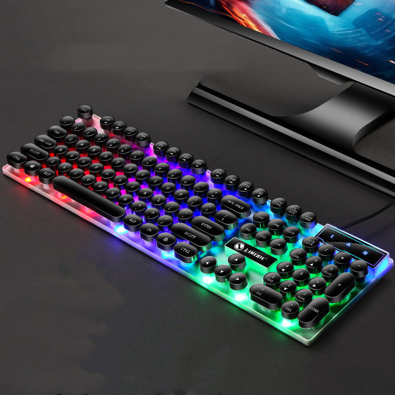 Punk retro keyboard and mouse set