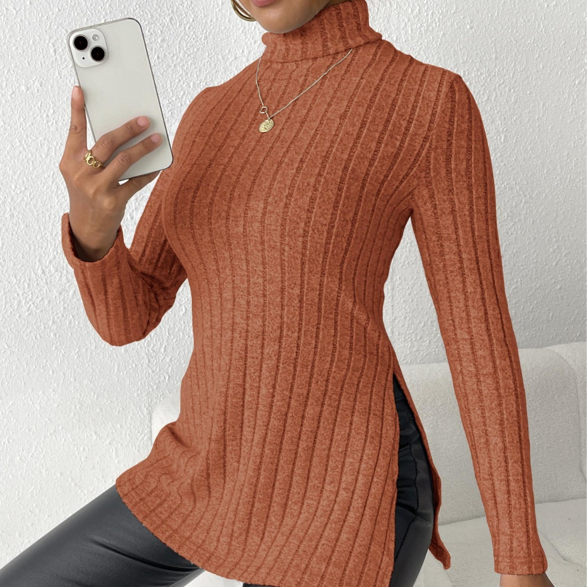 Women's Turtleneck Pullover Clothing Sweater