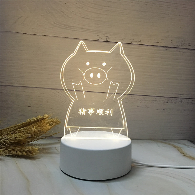 3D Led Lamp Creative Energy Saving Cartoon