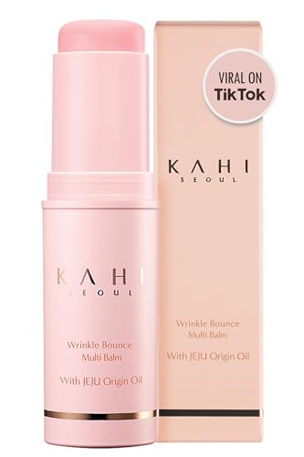 KAHI Wrinkle Bounce Multi Balm Facial Moisturizer | All-in-One Hydrating Lip Balm Eye Cream Neck Cream Make Up Base & Face Mist Moisture Balm Stick | Daily Face Moisturizer Stick (0.32 fl oz)