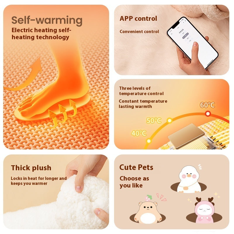 Thickened Fleece Warm Feet Electric Heating Socks