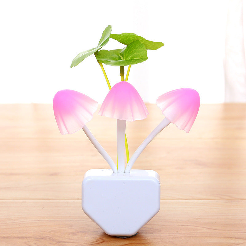 New LED Night Light Energy-saving Plug-in Induction Creative Mushroom Light For Home