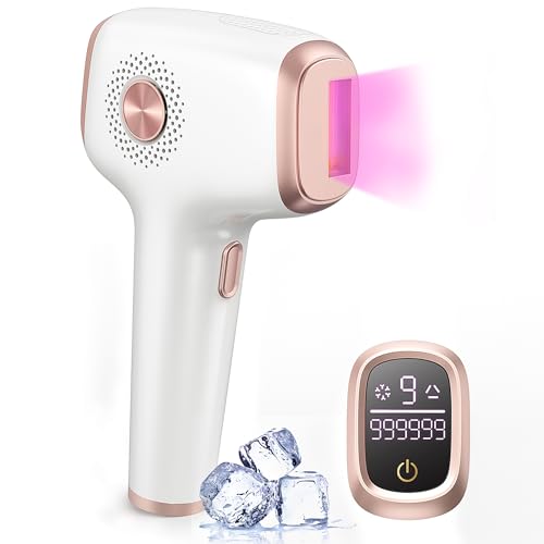 INNZA Laser Hair Removal with Ice Cooling Care Function for Women Permanent,999,999 Flashes Painless IPL Hair Remover, Hair Removal Device for Armpits Legs Arms Bikini Line (1-White)