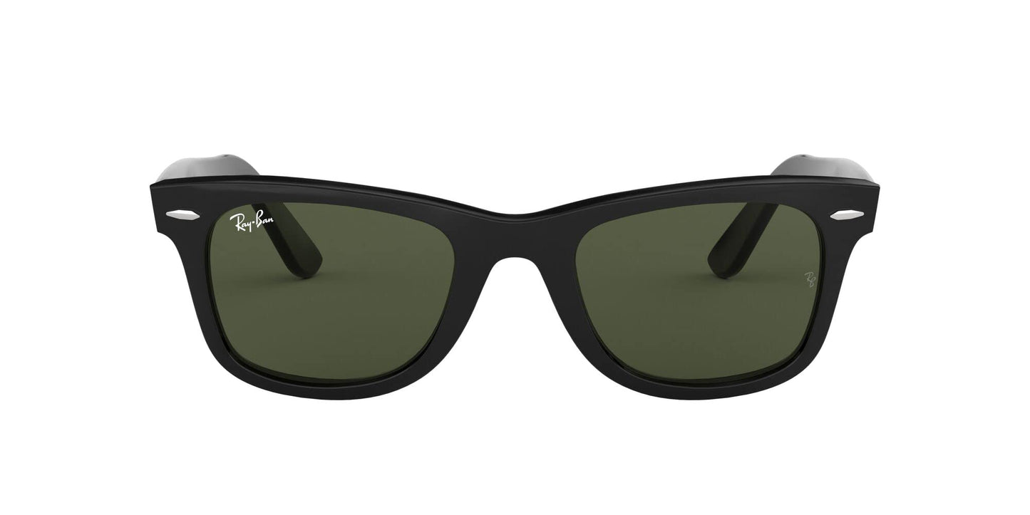 Ray-Ban RB2140 Original Wayfarer Square Sunglasses, Black/G-15 Green, 50 mm