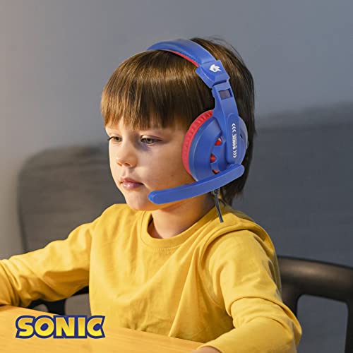 Sonic the Hedgehog 3 in 1 Gaming Set with LED Backlit Keyboard and Mouse, Cushioned Gaming Headset with Microphone. Perfect for Long Gaming Sessions, Comfort Grip, Ergonomic Mouse, Mechanical Keyboard