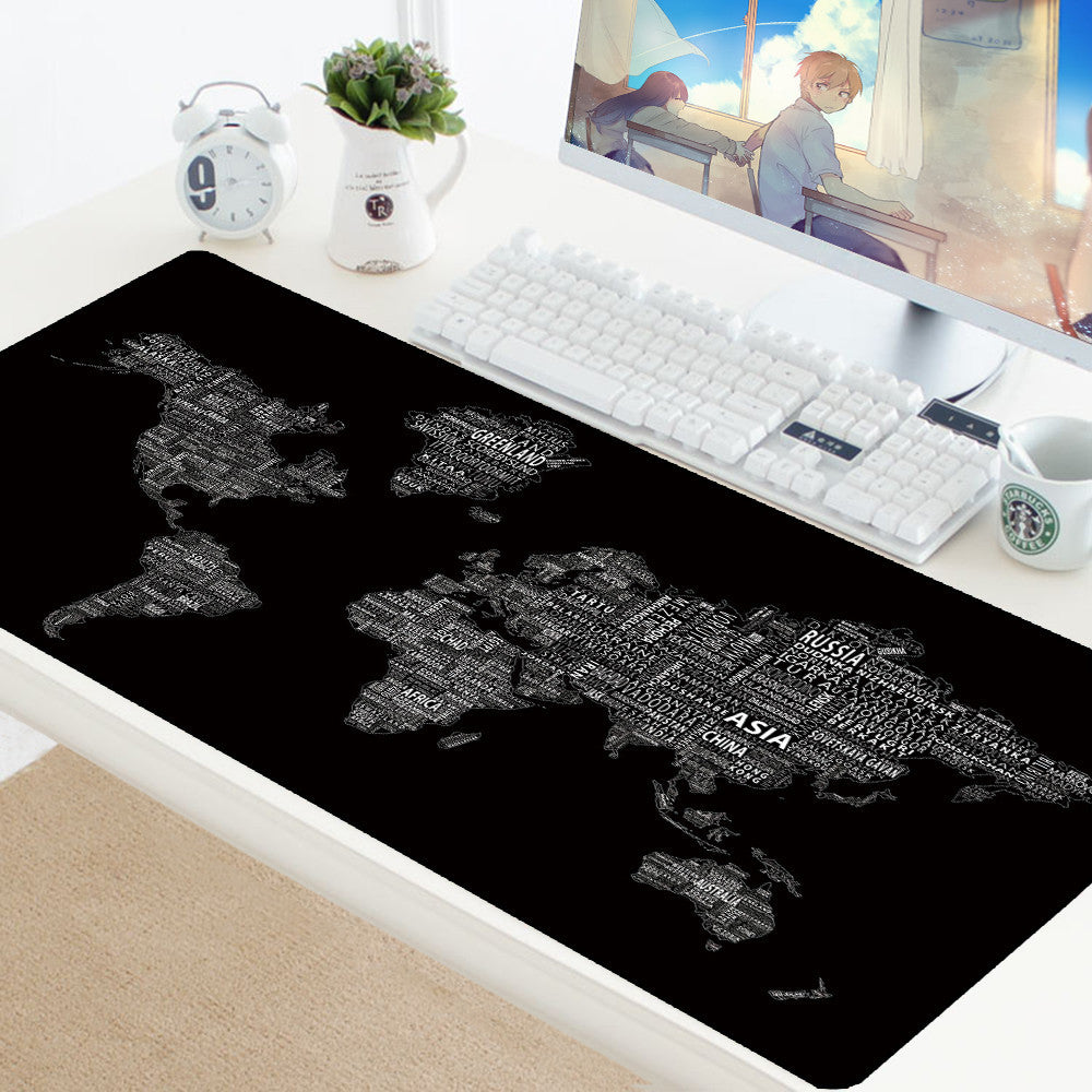 Laptop Gaming Mouse Pad World Map Keyboard Desk