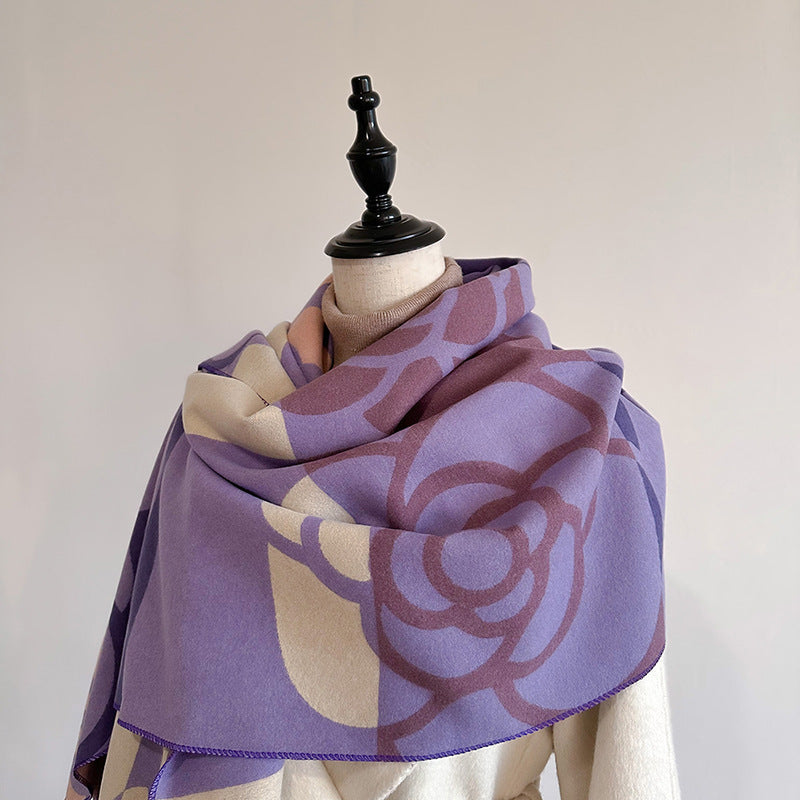 Dual-use Warm Scarf Women's Winter Cloak