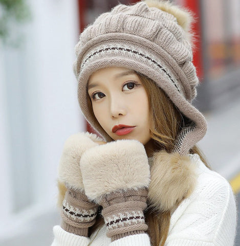 Earmuffs knitted woolcap