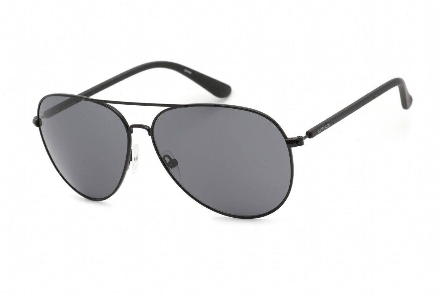 Calvin Klein CK19314S Aviator Sunglasses, Black/Black/Grey, 60 mm