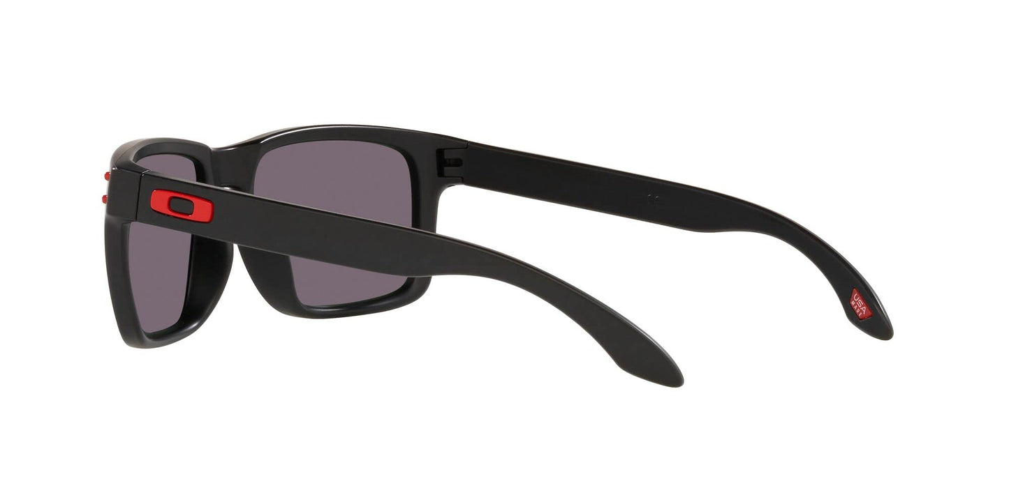 Oakley Men's OO9102 Holbrook Square Sunglasses, Matte Black/Prizm Grey, 57 mm