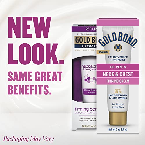 Gold Bond Age Renew Neck & Chest Firming Cream, 2 oz., Clinically Tested Skin Firming Cream