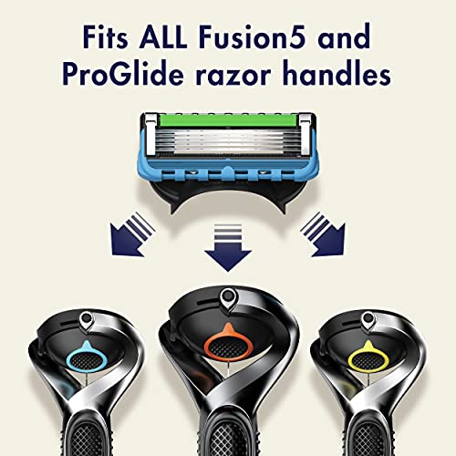 Gillette Fusion ProGlide Razors for Men, 1 Gillette Razor, 4 Razor Blade Refills, Shields Against Skin Irritation