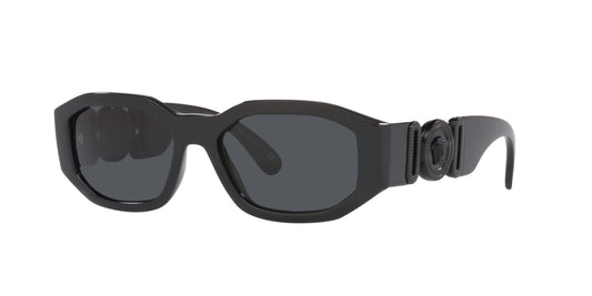 Versace Unisex Sunglasses Black Frame, Dark Grey Lenses, 53MM