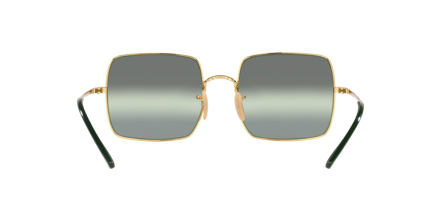 Ray-Ban Women's RB1971 Square Sunglasses, Gold/Green Mirrored Polarized, 54 mm