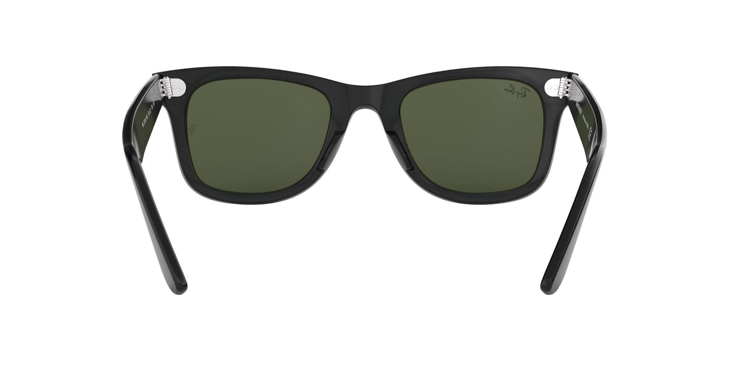 Ray-Ban RB2140 Original Wayfarer Square Sunglasses, Black/G-15 Green, 50 mm