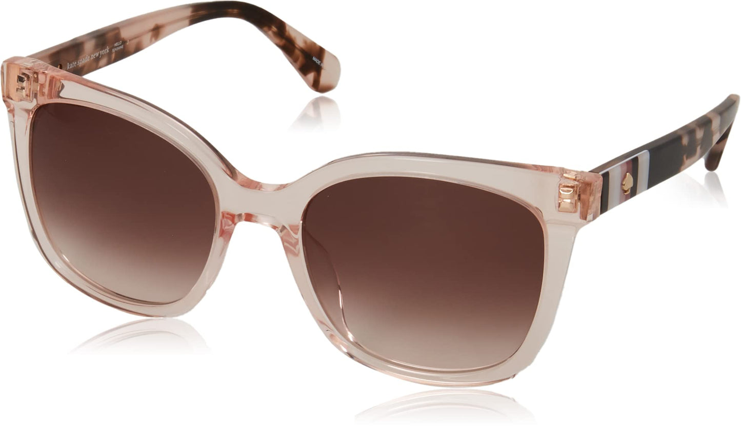 Kate Spade New York Women's Kiya Square Sunglasses, Peach, 53 mm