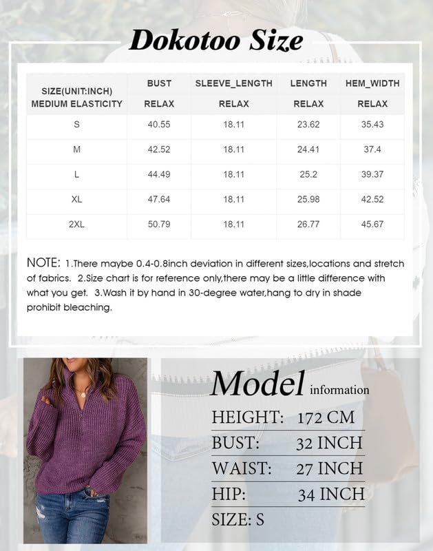 Dokotoo Sweater for Women Gray Fall Sweaters for Women 2024 Business Vintage Stand Collar Cable Knit Tops Long Sleeve Winter Fashion Loose Casual Pullover Jumper XX-Large