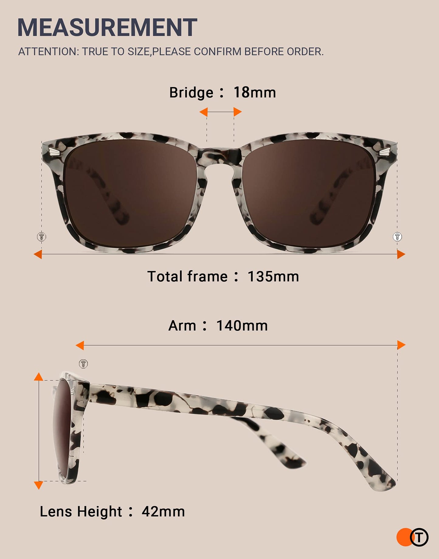 TIJN Polarized Sunglasses for Women Men Classic Trendy Stylish Sun Glasses 100% UV Protection