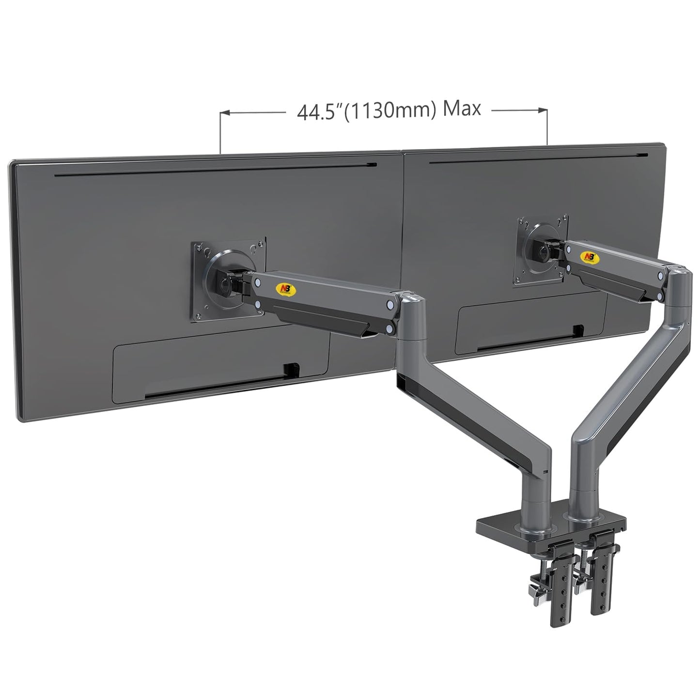 NB North Bayou Dual Monitor Arm Ultra Wide Full Motion Swivel Monitor Mount for 22''-32'' Monitors Load Capacity from 4.4 to 26.4lbs for Each Arm Height Adjustable Monitor Stand G35