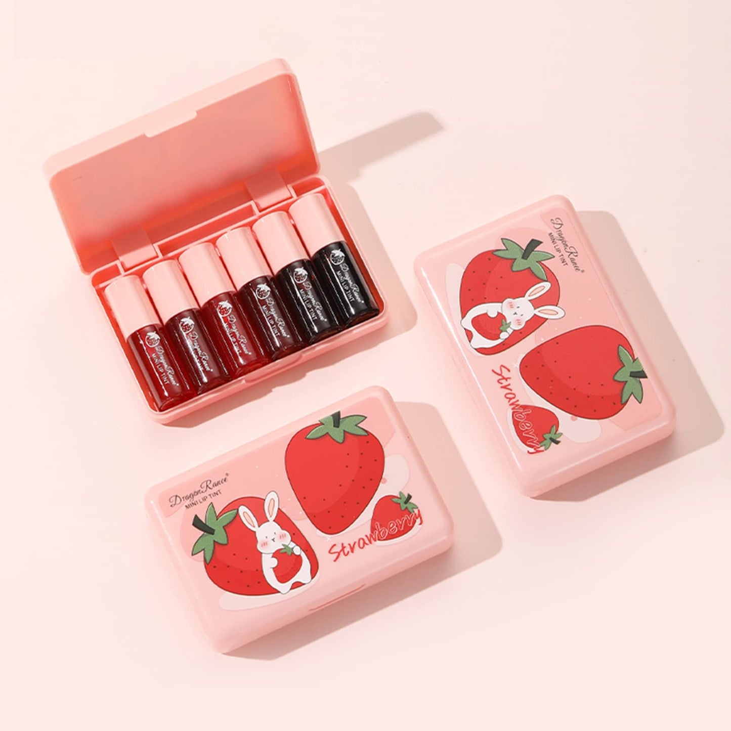 Eakroo 6 Colors Lip Tint Stain Mini Liquid Lipstick, Korean Lip Gloss Moisturizing Natural, Multi-Use Lip and Cheek Tint, Non-Stick Cup, Lightweight, High Pigment, Long-Lasting, Vivid Color