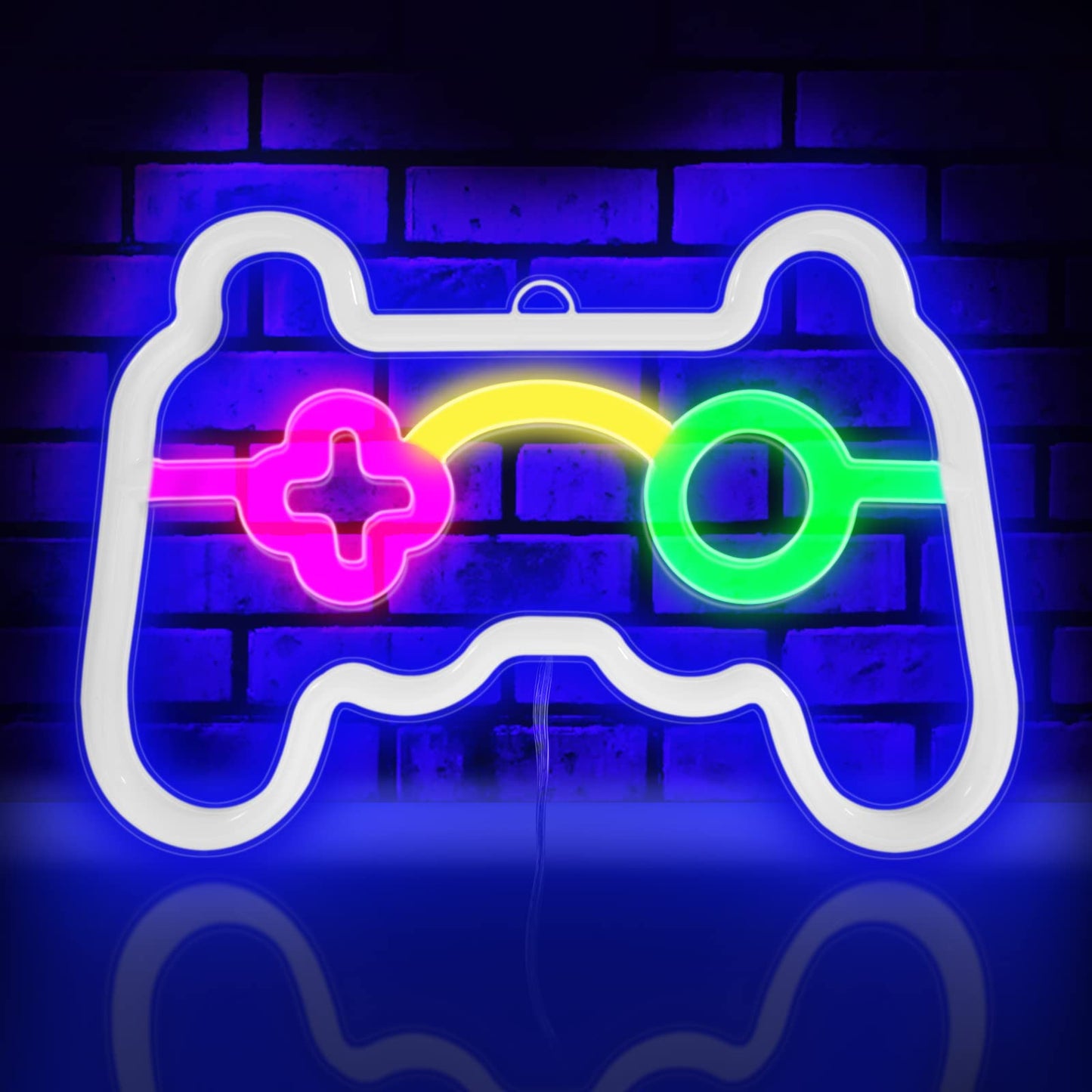 Gamepad Neon Wall Light - Gamer Gift for Teen Boys, Game Room Decoration