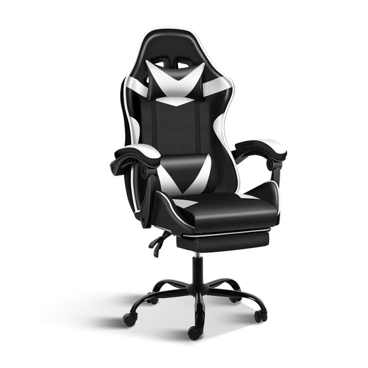 YSSOA Gaming Chair with Footrest, Big and Tall Gamer Chair, Racing Style Adjustable Swivel Office Chair, Ergonomic Video Game Chairs with Headrest and Lumbar Support