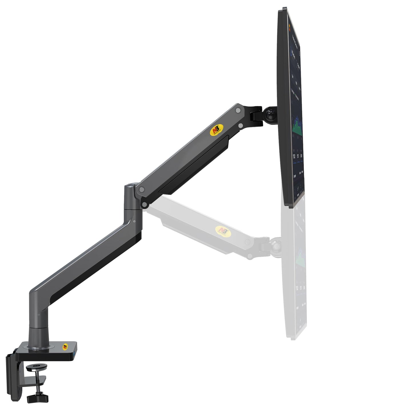 NB North Bayou Dual Monitor Arm Ultra Wide Full Motion Swivel Monitor Mount for 22''-32'' Monitors Load Capacity from 4.4 to 26.4lbs for Each Arm Height Adjustable Monitor Stand G35