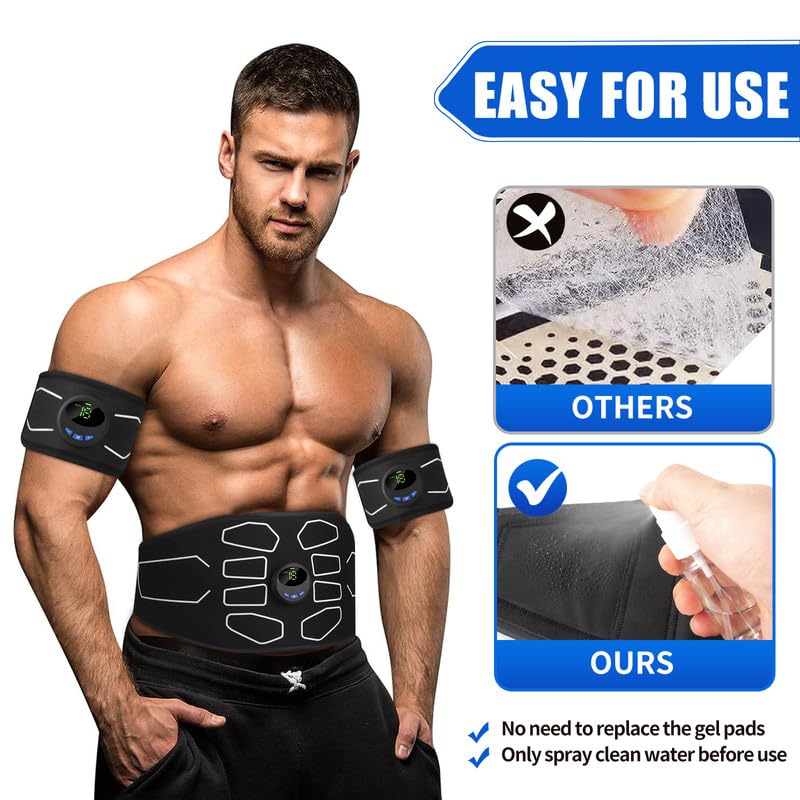 MarCoolTrip MZ Electronic Muscle Stimulator, Abs Stimulator Muscle Toner, Ab Machine Trainer for All Body, Fitness Strength Training Workout Equipment for Men and Women