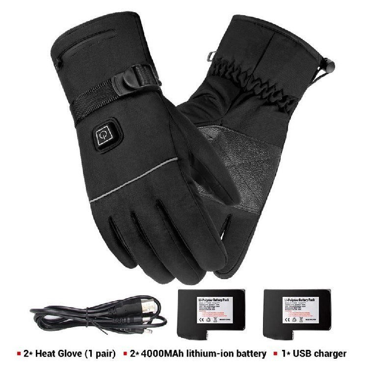 Winter Electric Heated Gloves Motorcycle Touch Screen Gloves