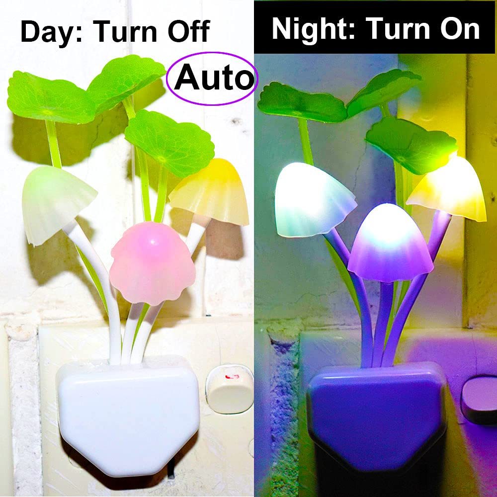 New LED Night Light Energy-saving Plug-in Induction Creative Mushroom Light For Home