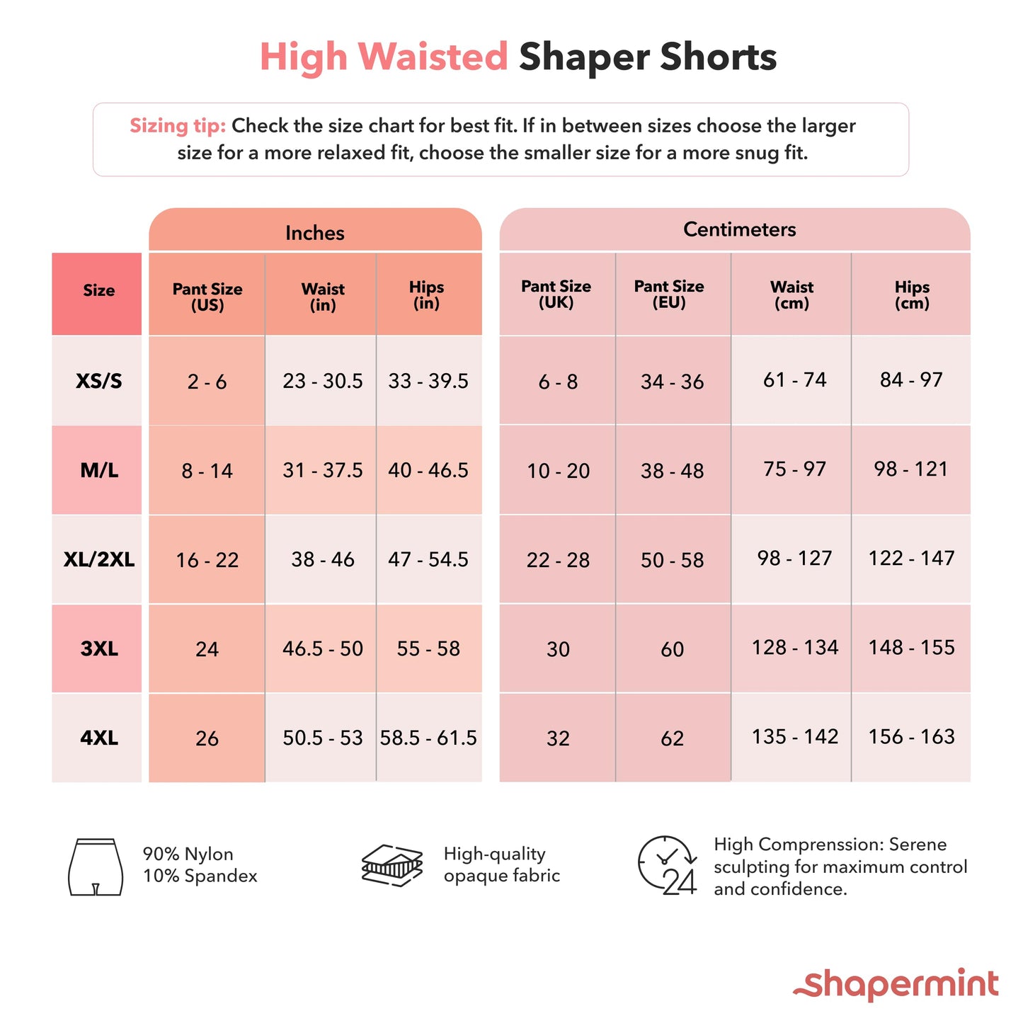 SHAPERMINT High Waisted Body Shaper Shorts - Shapewear for Women Tummy Control Small to Plus-Size, Nude Small