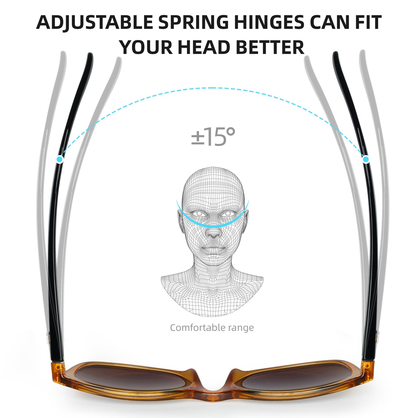 B.N.U.S Upgrade Your Style with High Definition Polarized Sunglasses – Corning Glass Lenses for Unisex Fashion