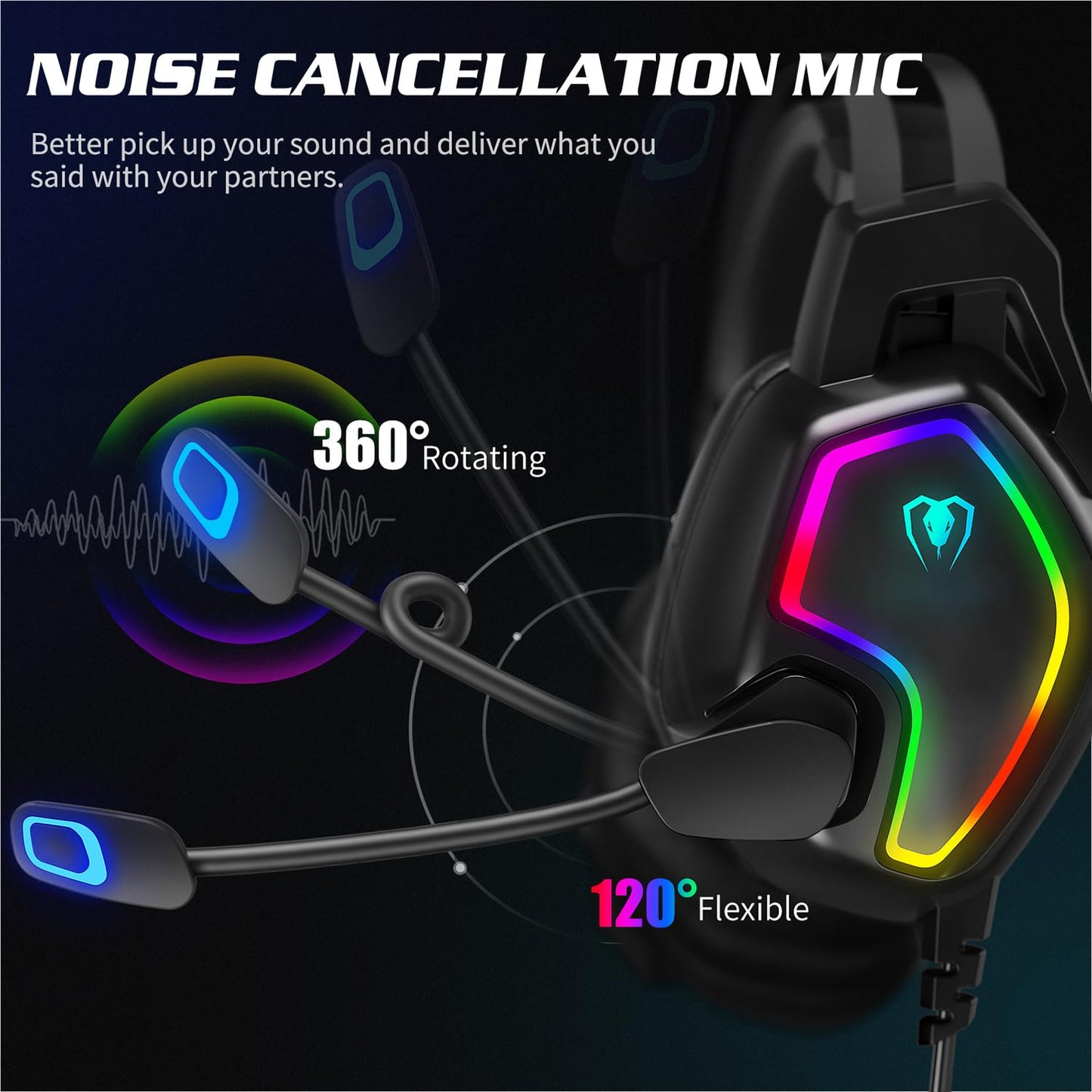 Foyose Gaming Headset for PS4, PS5, PC, Xbox One, Over Ear Headphones with Surround Sound,Wired 3.5mm Headphones,Lightweight Comfortable Earmuffs for Switch Laptop Mobile