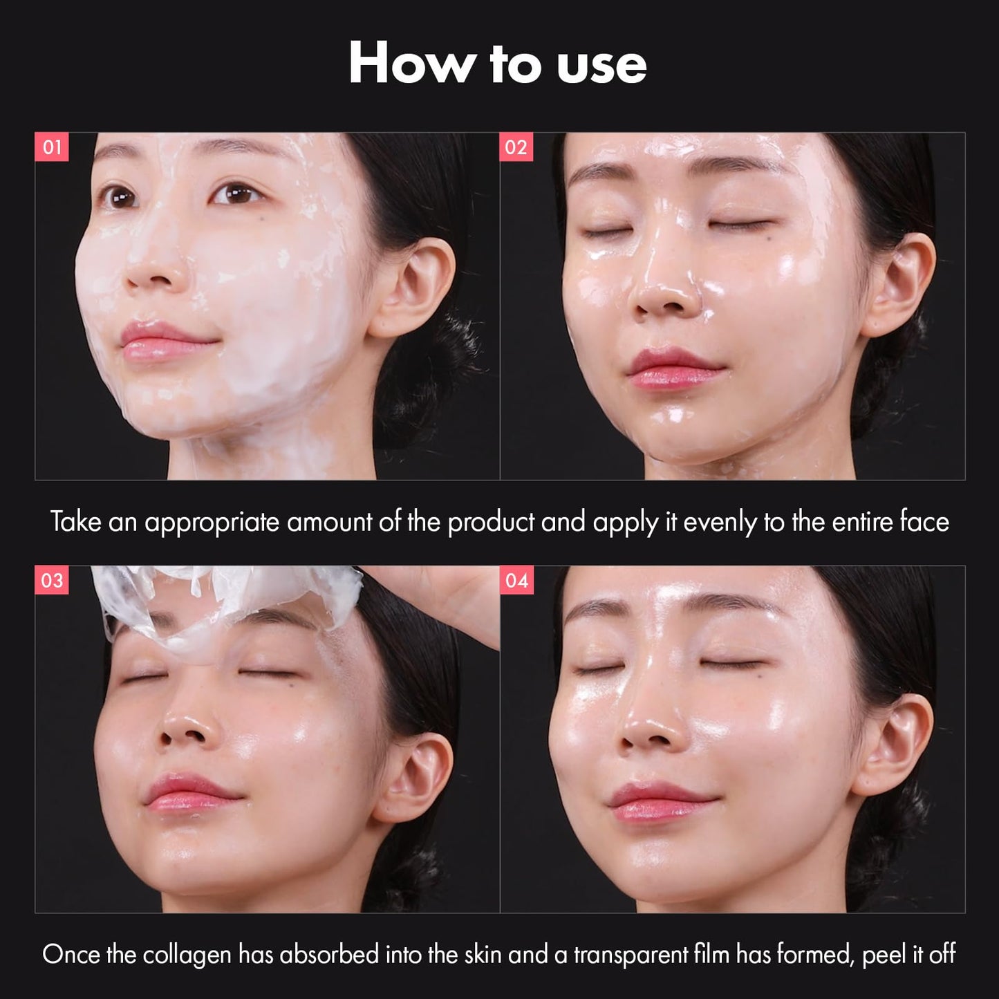 TOSOWOONG Real Collagen Fit, Collagen Wrapping Mask, Collagen 670,000ppm, Peel Off Facial Mask for elasticity, Hydrating, Glow, Glass Skin, Korean Skin Care, 50ml, 1.69 fl. oz.