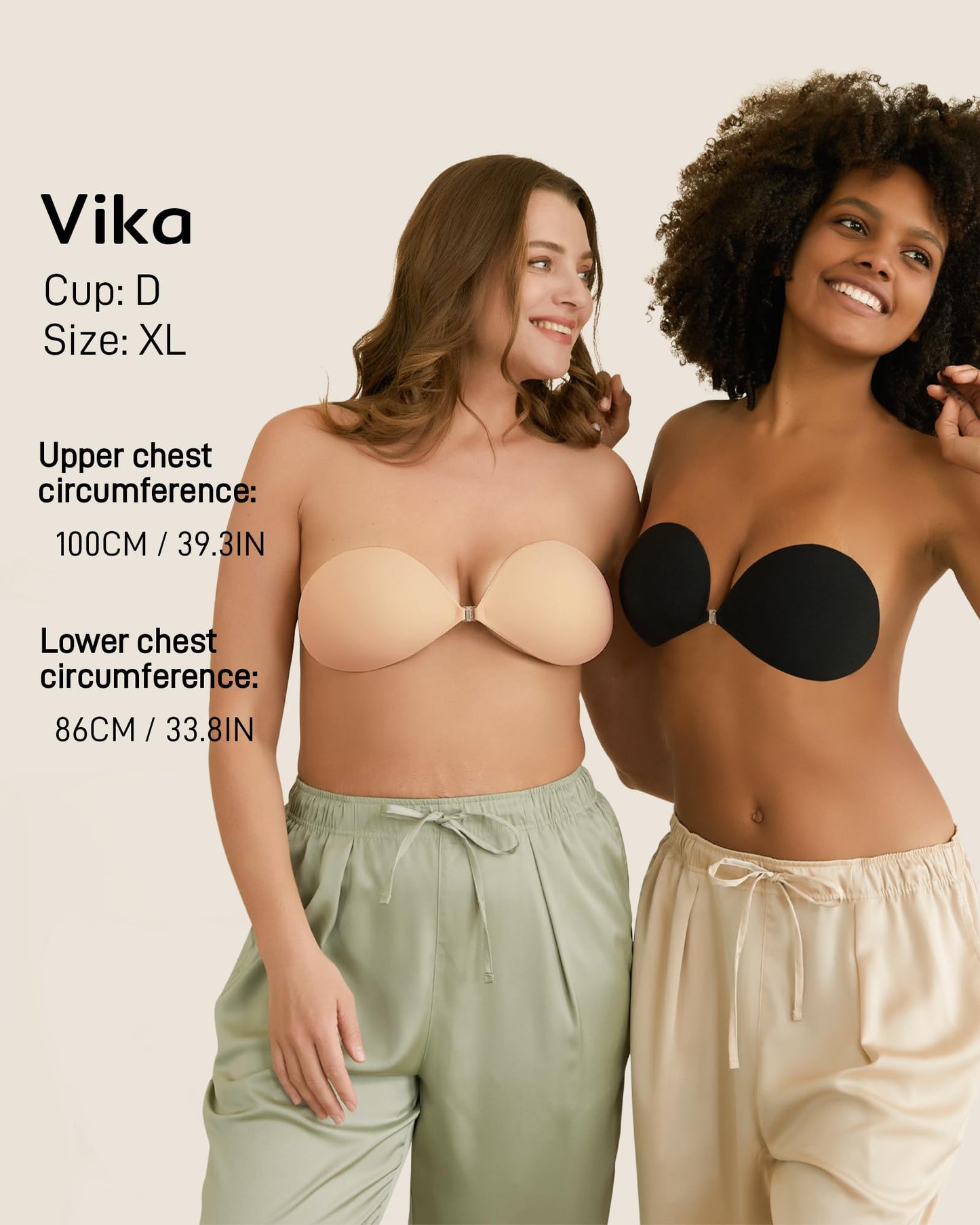 Niidor Adhesive Bra Strapless Sticky Invisible Push up Silicone Bra for Backless Dress with Nipple Covers Nude(A Cup)