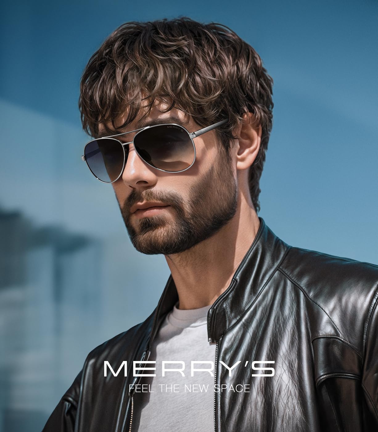 MERRY'S Aviator Sunglasses for Men Women - Polarized Driving Sun glasses Mirrored Lens UV 400 Protection 58 MM