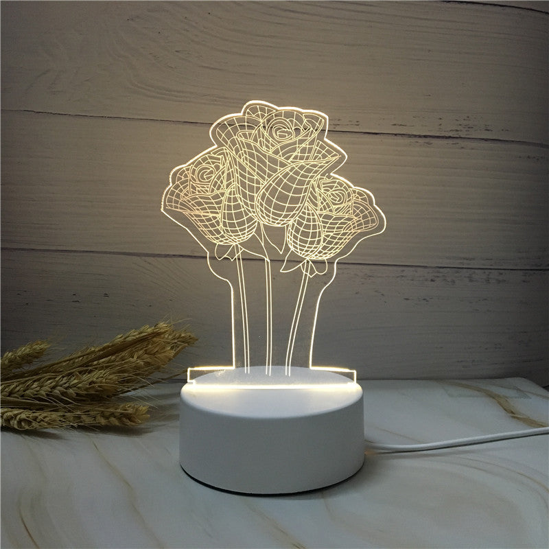 3D Led Lamp Creative Energy Saving Cartoon