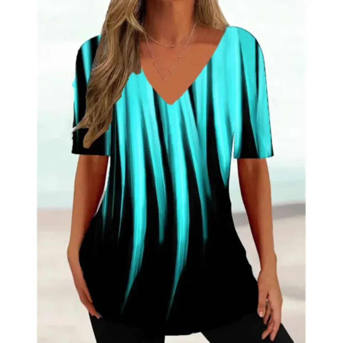 Women's Summer V-Neck Casual Top