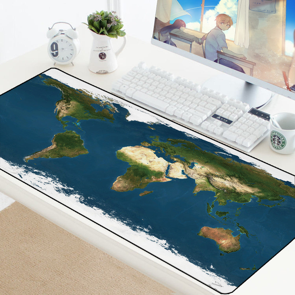 Laptop Gaming Mouse Pad World Map Keyboard Desk