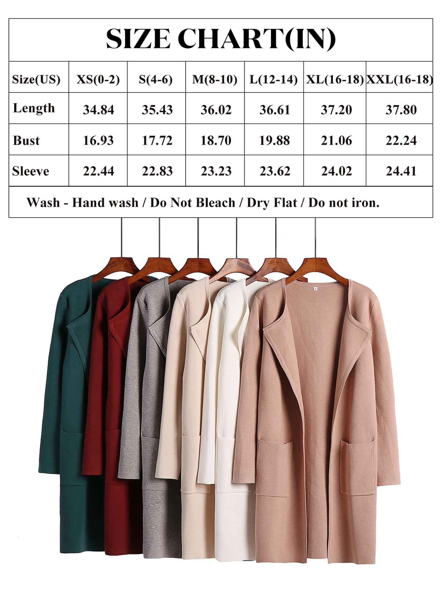 ANRABESS Women's Open Front Knit Lightweight Cardigan Casual Long Coatigan Sweater Lady Jacket Coat 2024 Fall Outerwear Beige Small