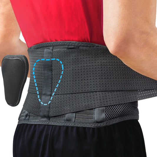 Sparthos Lumbar Support Belt - Immediate Relief from Back Pain, Sciatica, Herniated Disc - Breathable Brace With Lumbar Pad - Adjustable Lower Back Waist Brace - For Men & Women - (Plus Size, XXL)