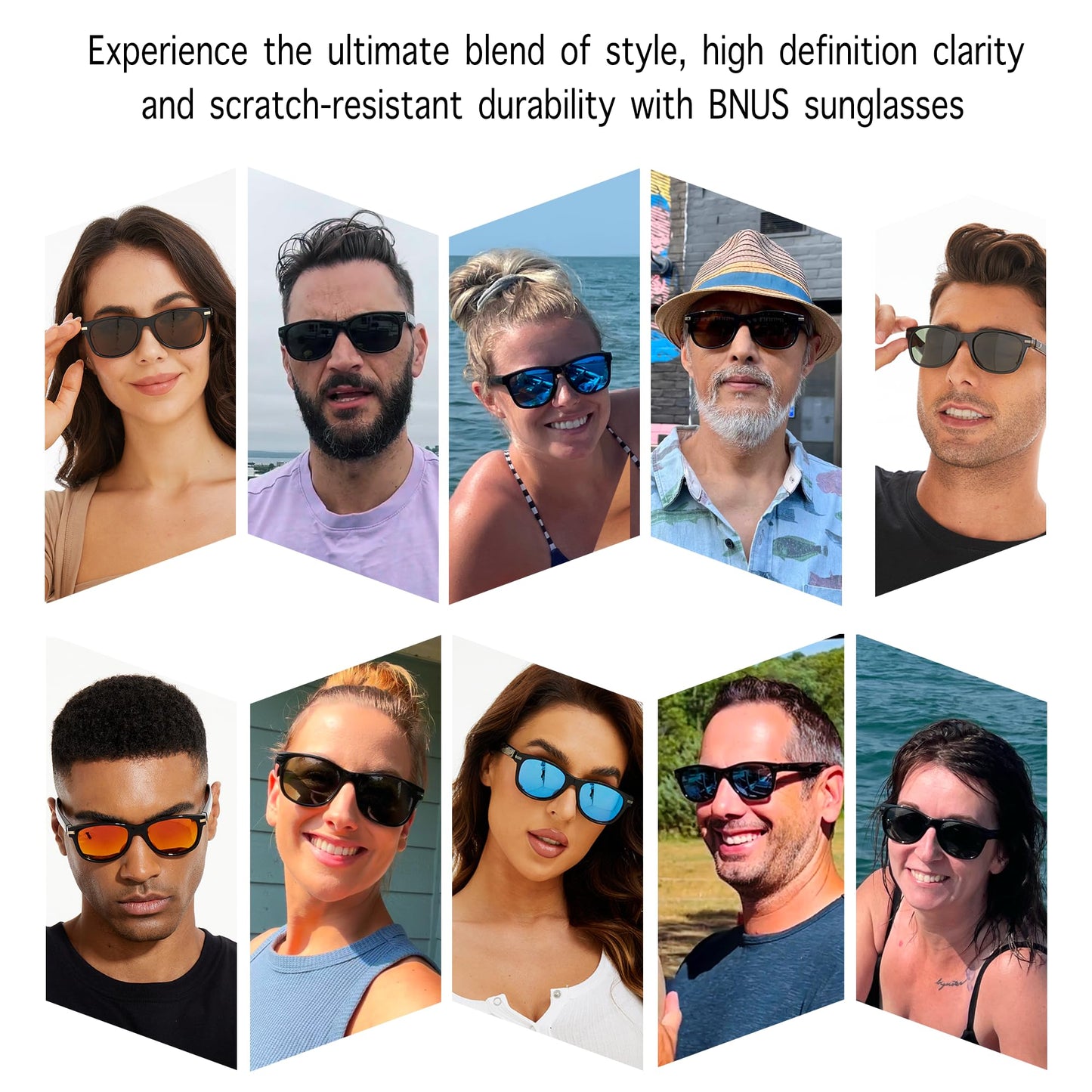 B.N.U.S Upgrade Your Style with High Definition Polarized Sunglasses – Corning Glass Lenses for Unisex Fashion